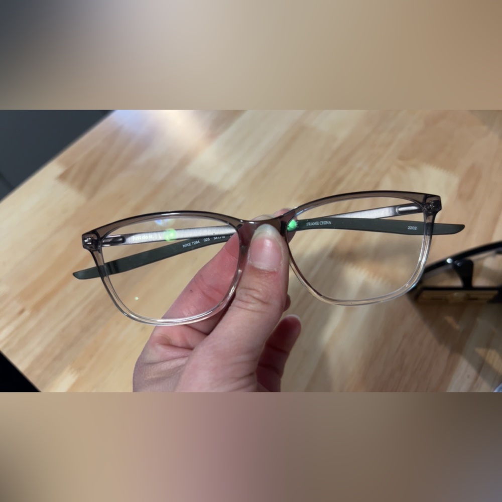 Nike Clear and Black Eyeglasses